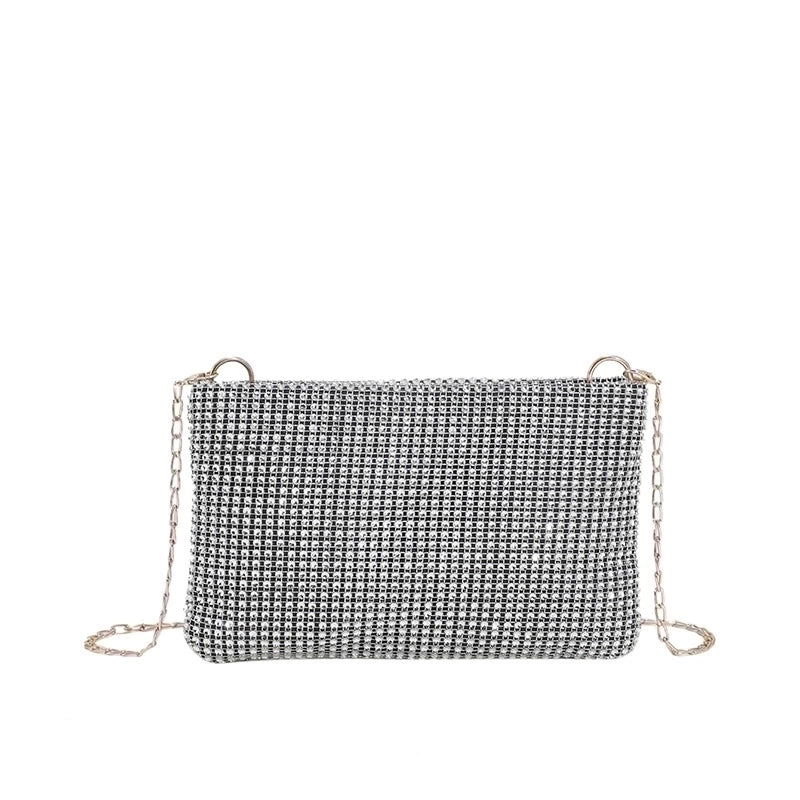 Black Pink Gold Pu Leather Solid Color Square Evening Bags