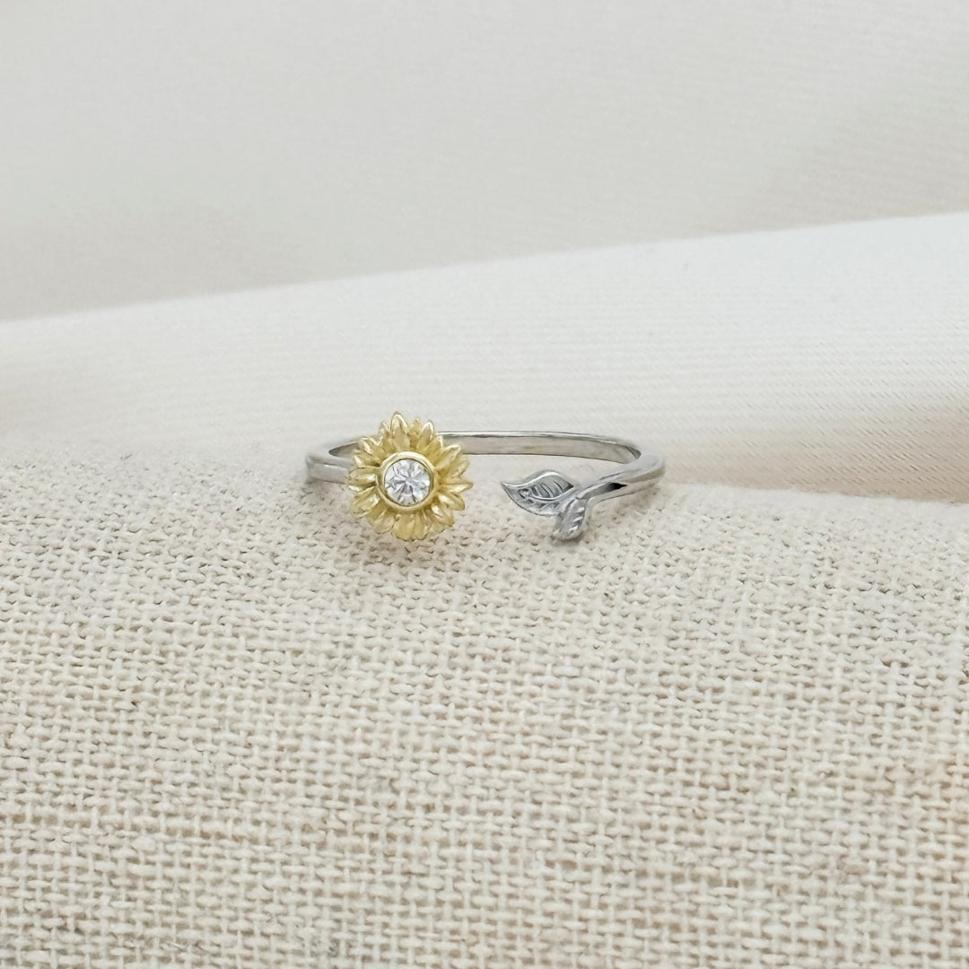 Sunshine & Sparkle Sunflower Ring