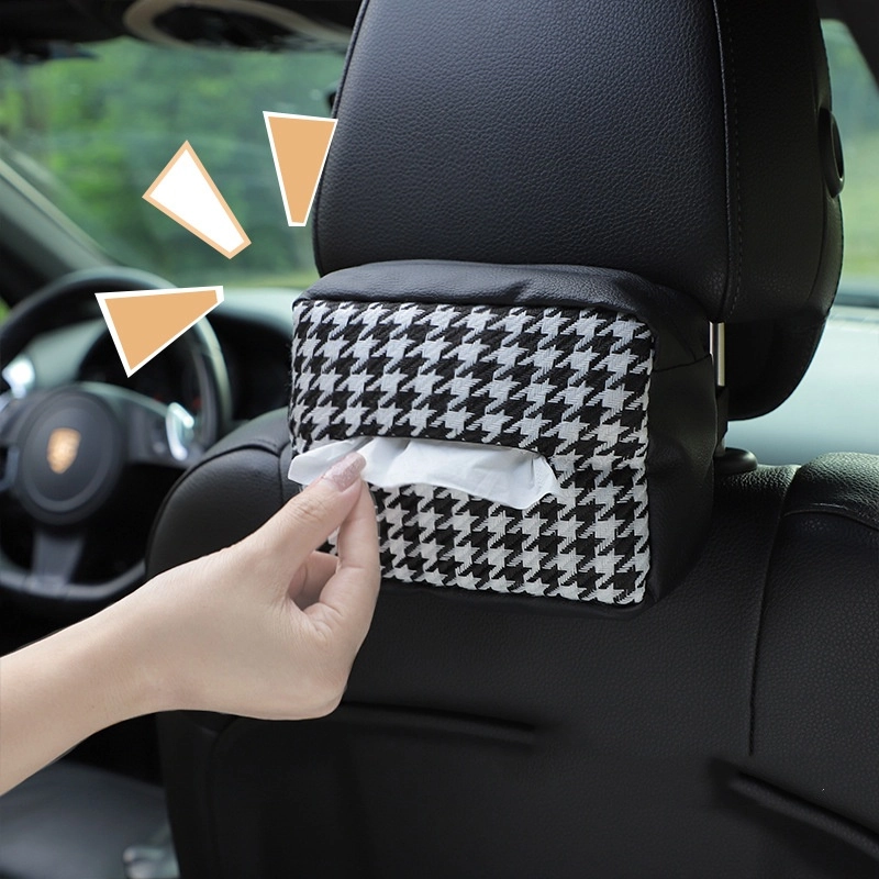 Pu Leather Knit Tissue Box