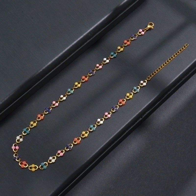 304 Stainless Steel 18K Gold Plated Fashion Plating Geometric Necklace