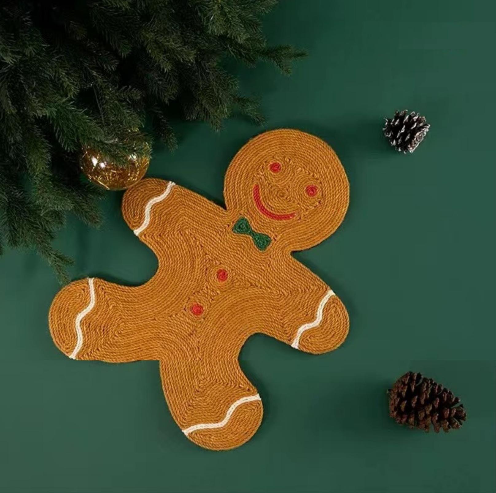 Christmas Gingerbread Man Scratching Mat Cat Scratcher