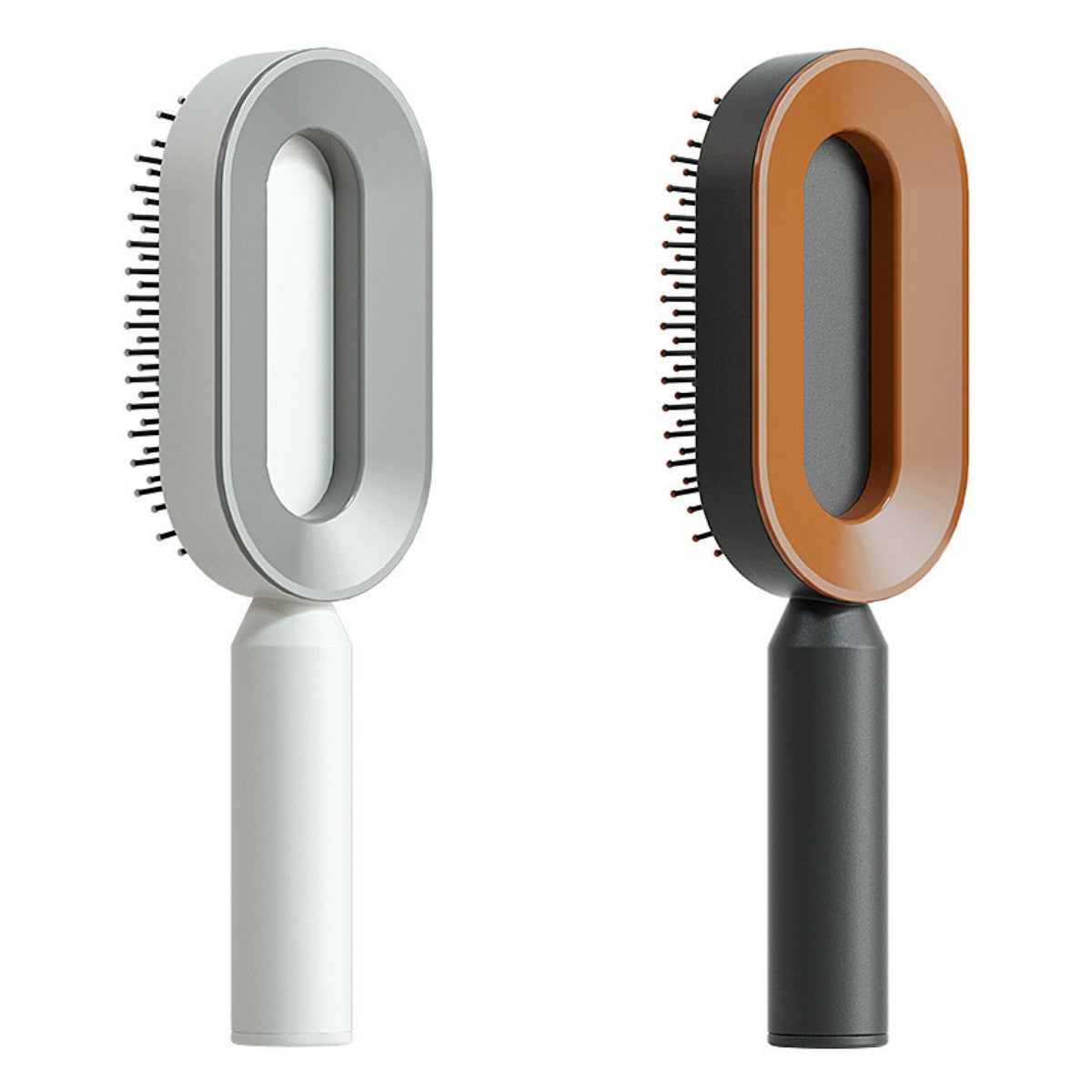 Self-cleaning hairbrush for women. One-button cleaning airbag to prevent hair loss