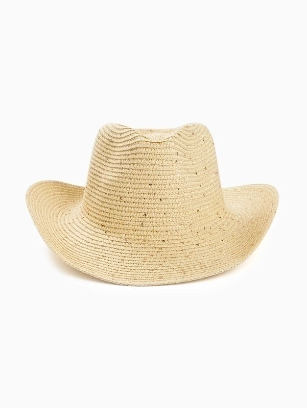 Women's Casual Solid Color Sequins Crimping Big Eaves Straw Hat