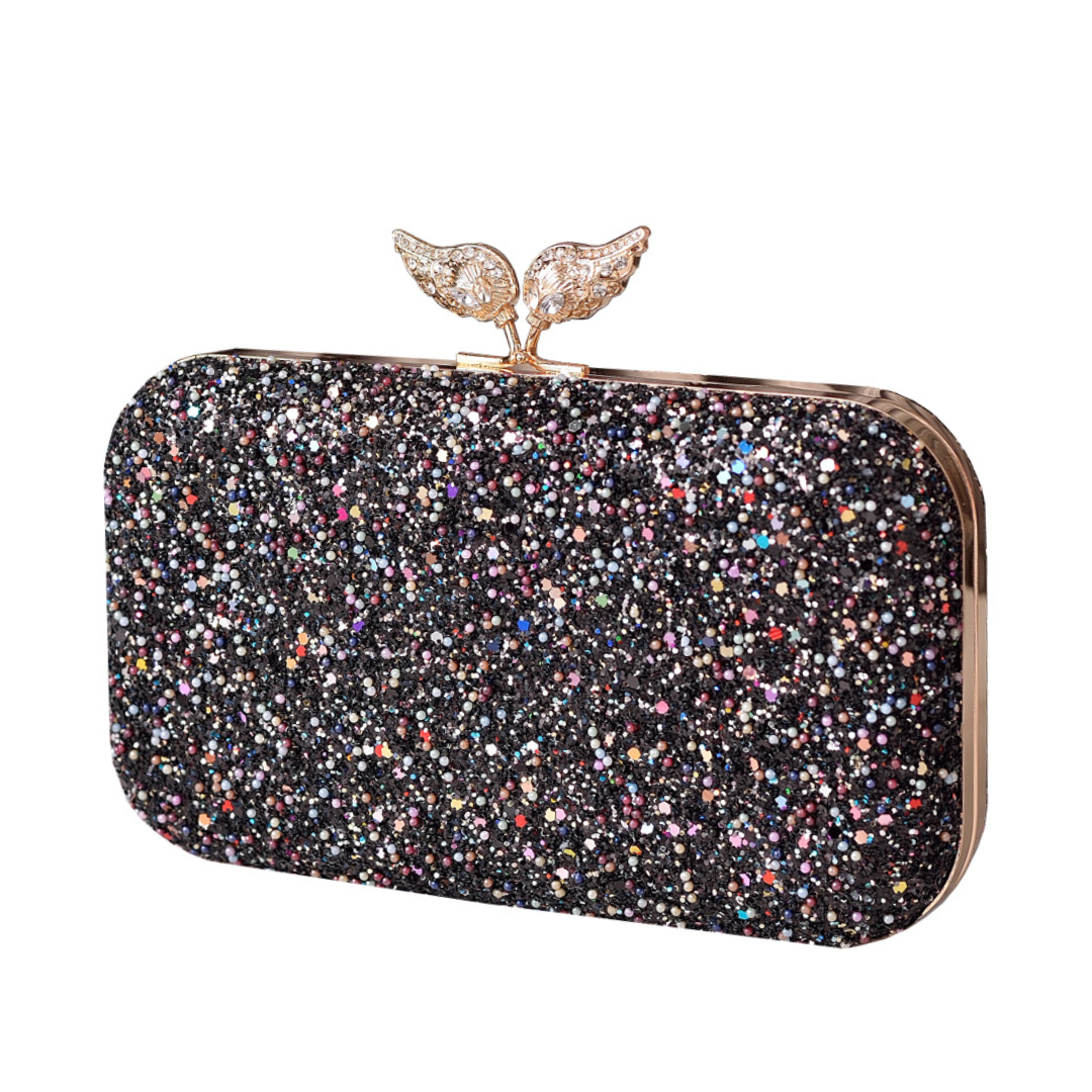 Beaded Sequined Resin Evening Clutch