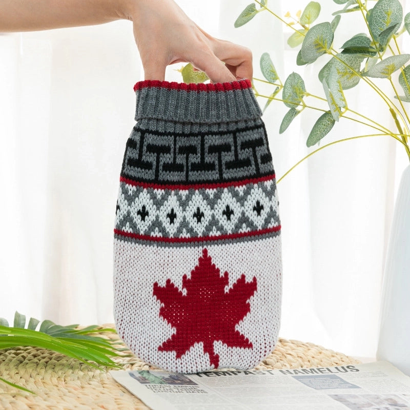 Casual Yarn Christmas Animal Fruit Pet Clothing 1 Piece