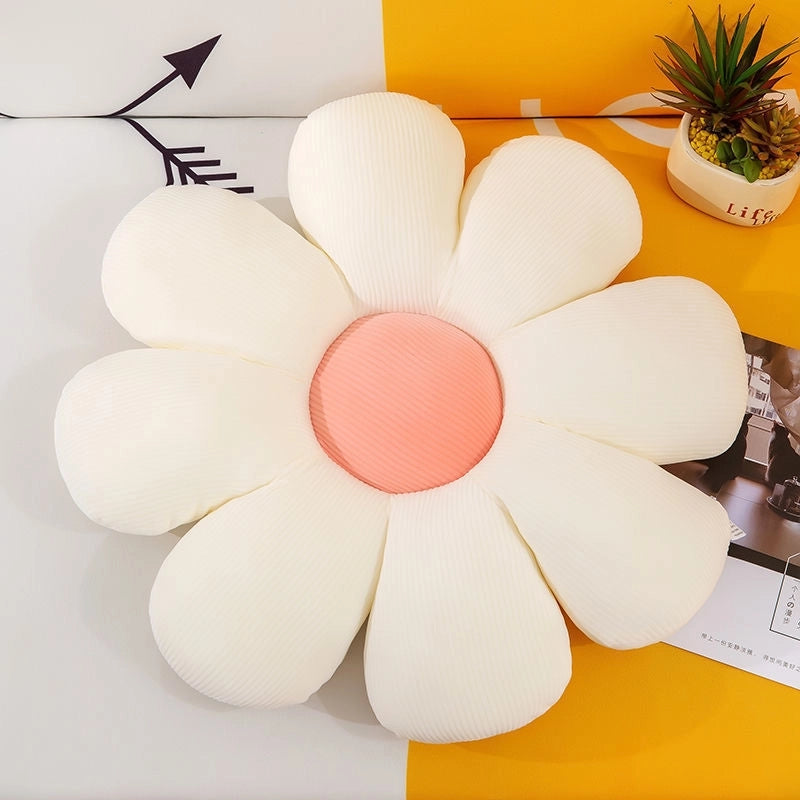 Pastoral Solid Color Plush Seat Cushion