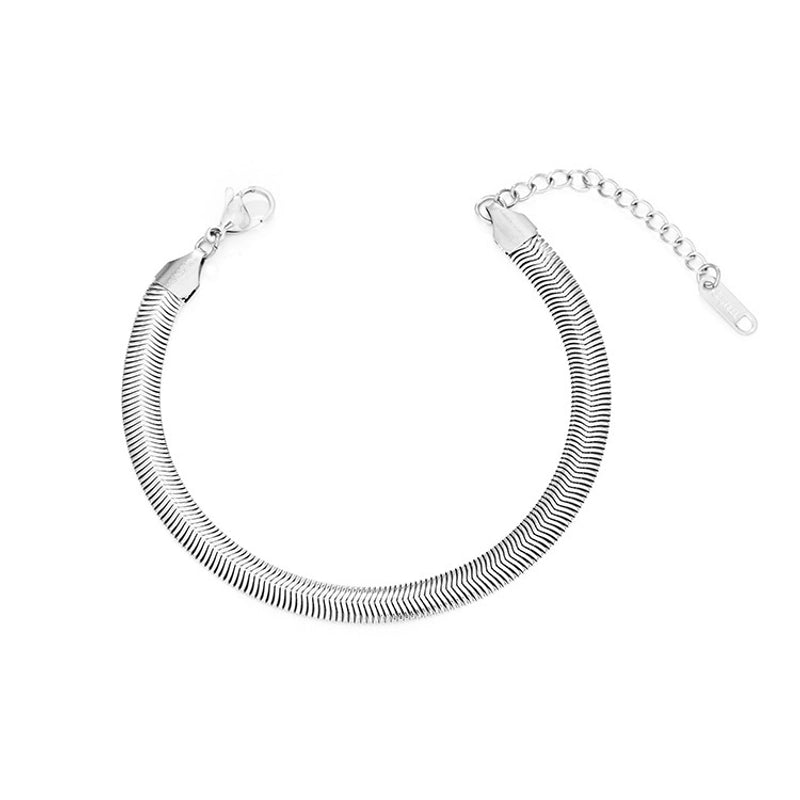 Basic Minimalist Geometric 304 Stainless Steel Bracelets In Bulk