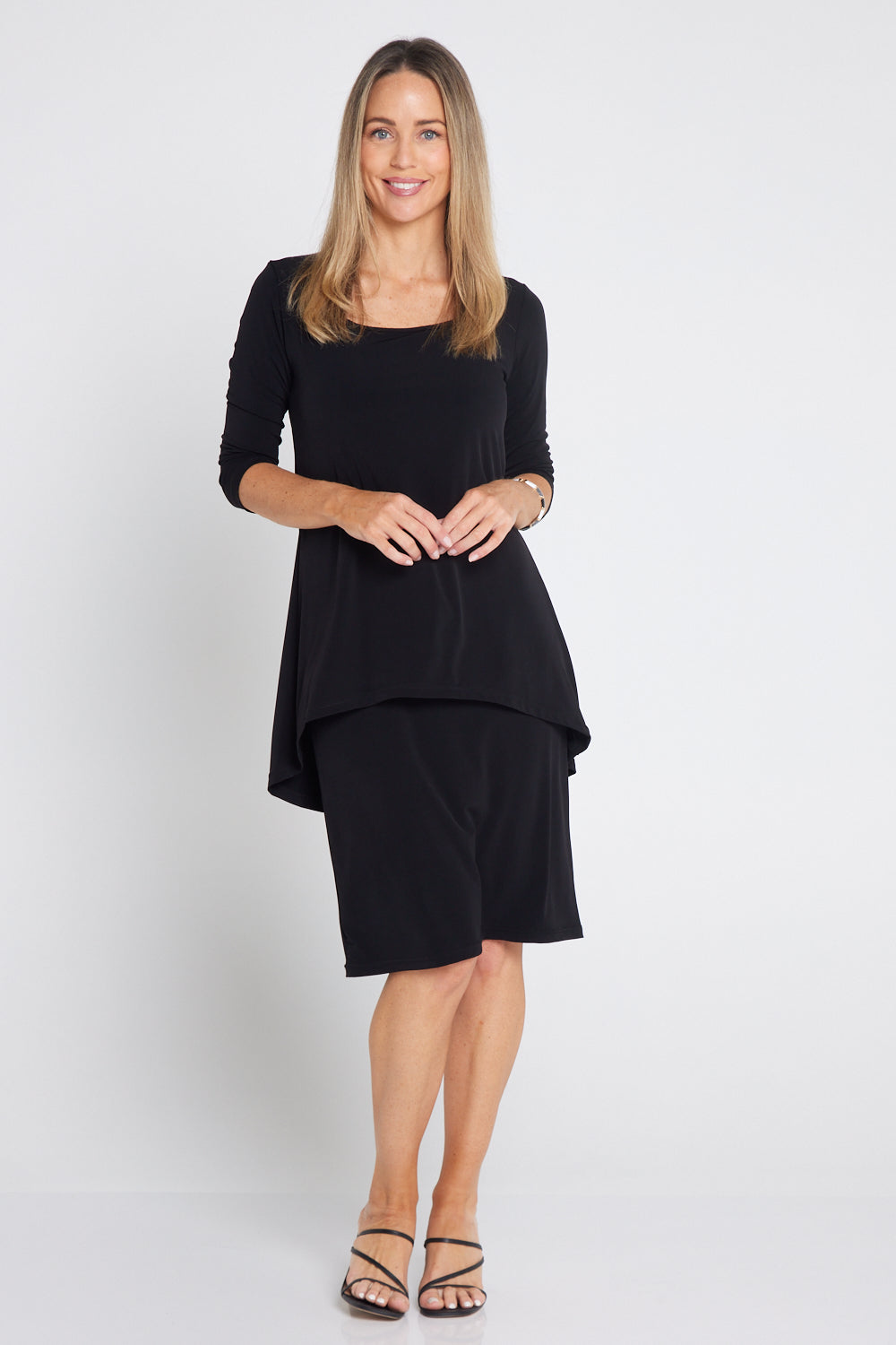 Myra Overlay Dress - Black