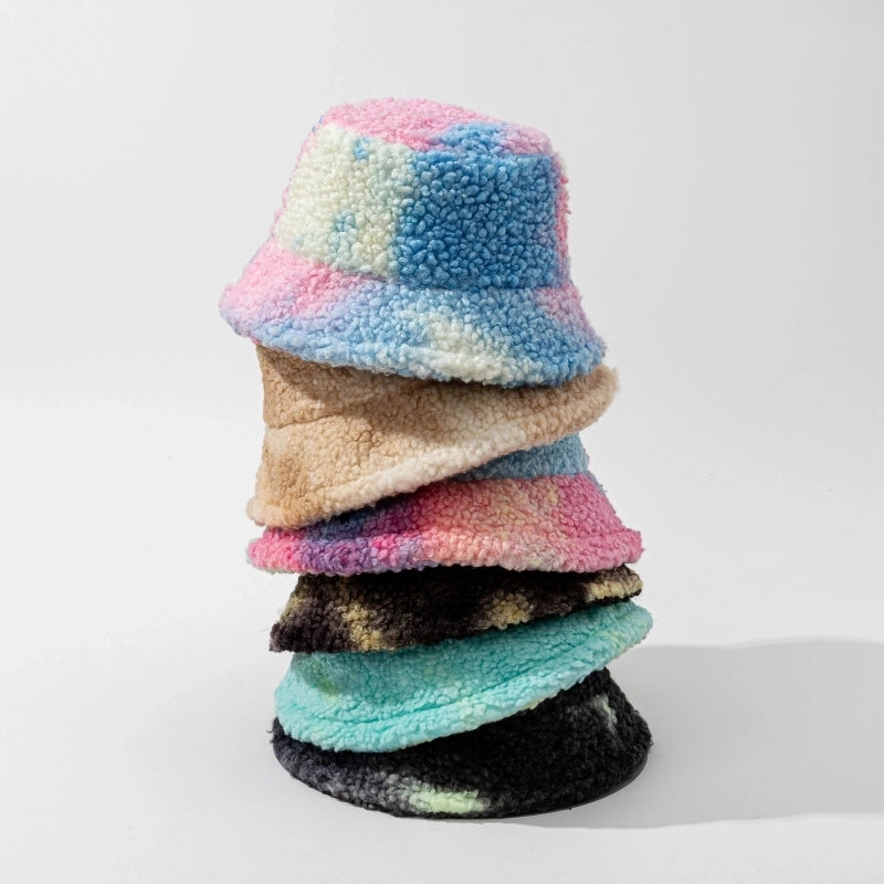 Women's Hip-hop Retro Tie Dye Wide Eaves Bucket Hat
