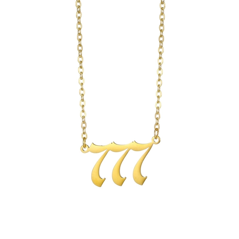 Minimalist Letter Stainless Steel Plating 18k Gold Plated Pendant Necklace
