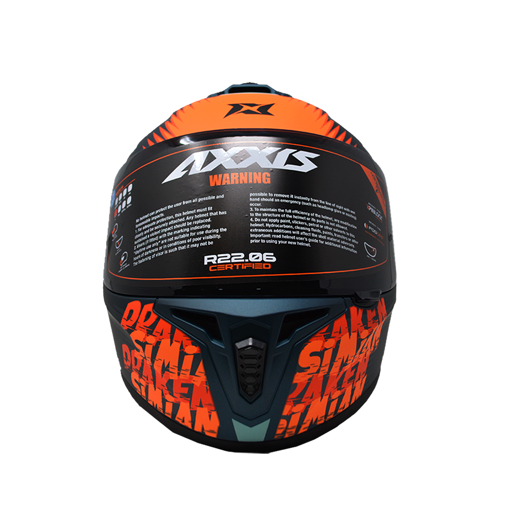 Casco Axxis Draken Simian Naranja