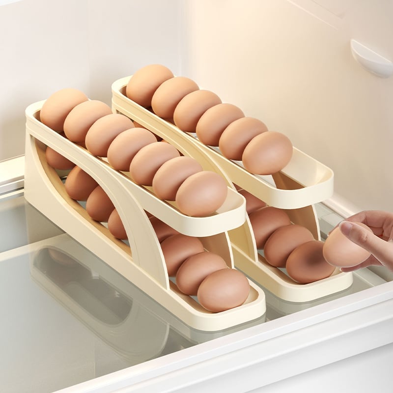 DJIWJDCDA 2023 New Automatic Roll-Down Double-layer Egg Dispenser