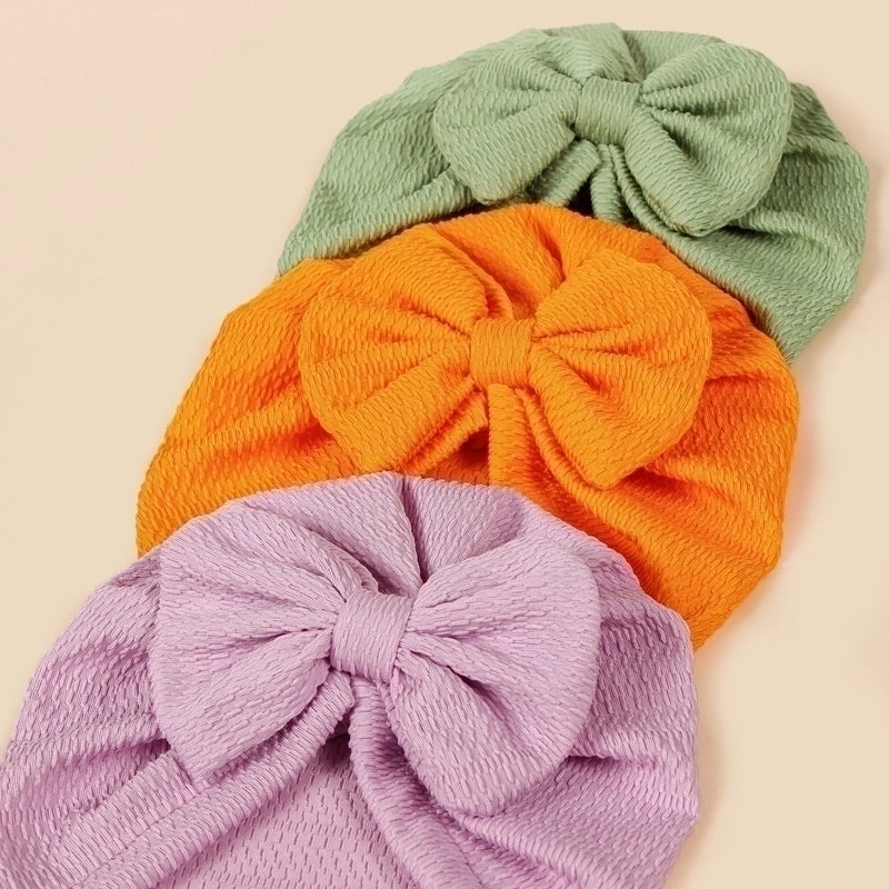 Baby Girl's Baby Boy's Minimalist Solid Color Bow Knot Baby Hat