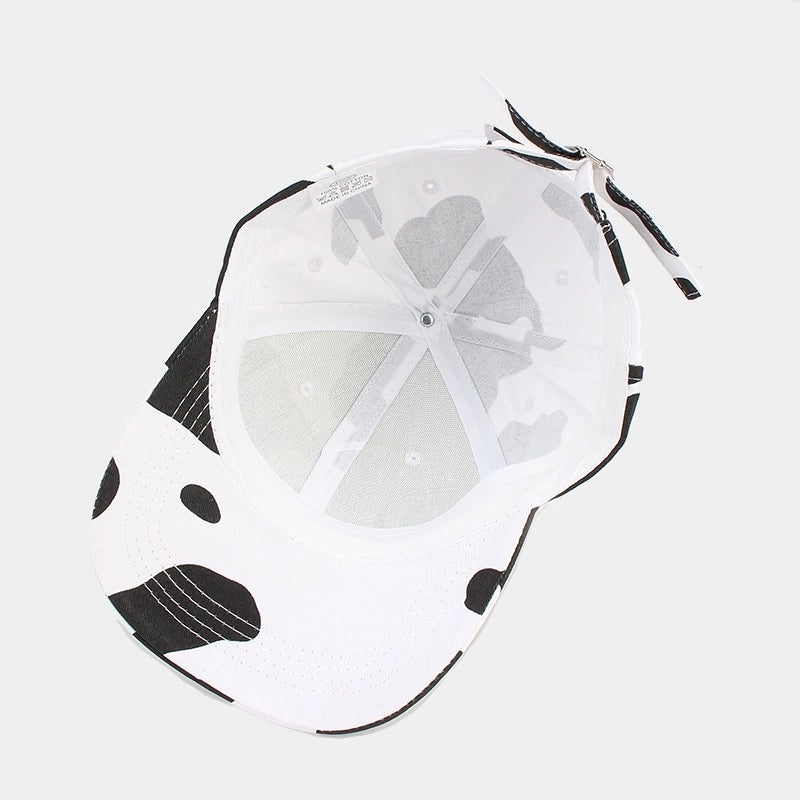 Women's Fashion Zebra Printing Curved Eaves Baseball Cap