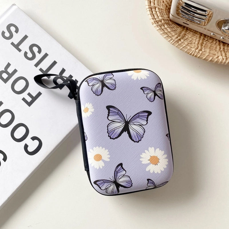 Women's Fruit Butterfly Pu Leather Zipper Coin Purses