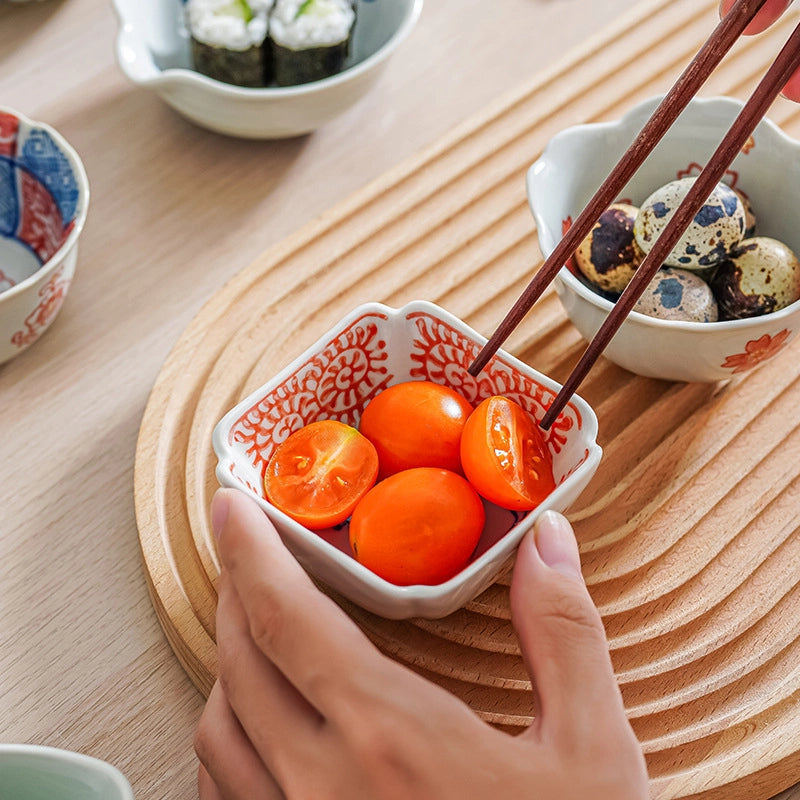 Hand-painted Ceramic Dip Bowl Seasoning Side Dishes Snack Bowl Household Soy Sauce Dish Hot Pot Small Bowl