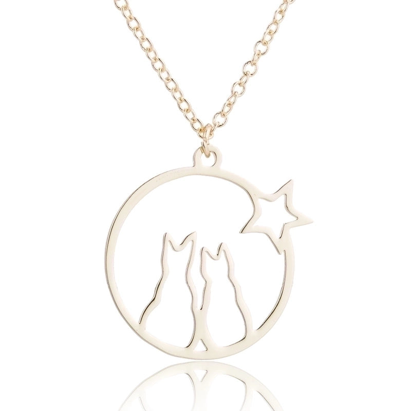 Minimalist Animal 201 Stainless Steel 18K Gold Plated Plating Stainless Steel Necklaces