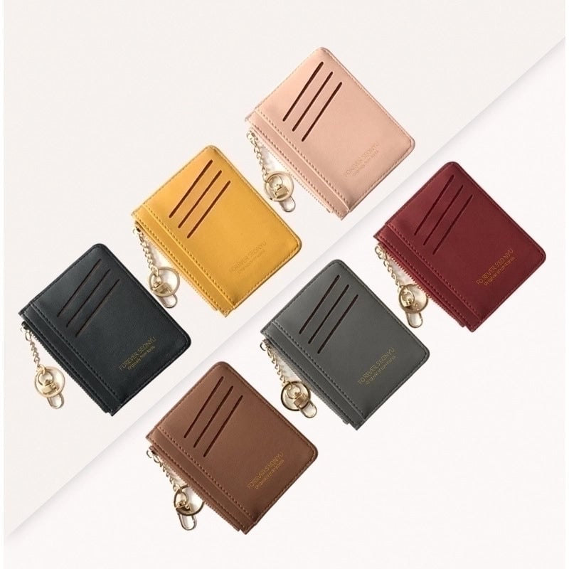 Korean Zipper Girl Coin Purse Mini Key Hook Wallet Multi-card Card Holder