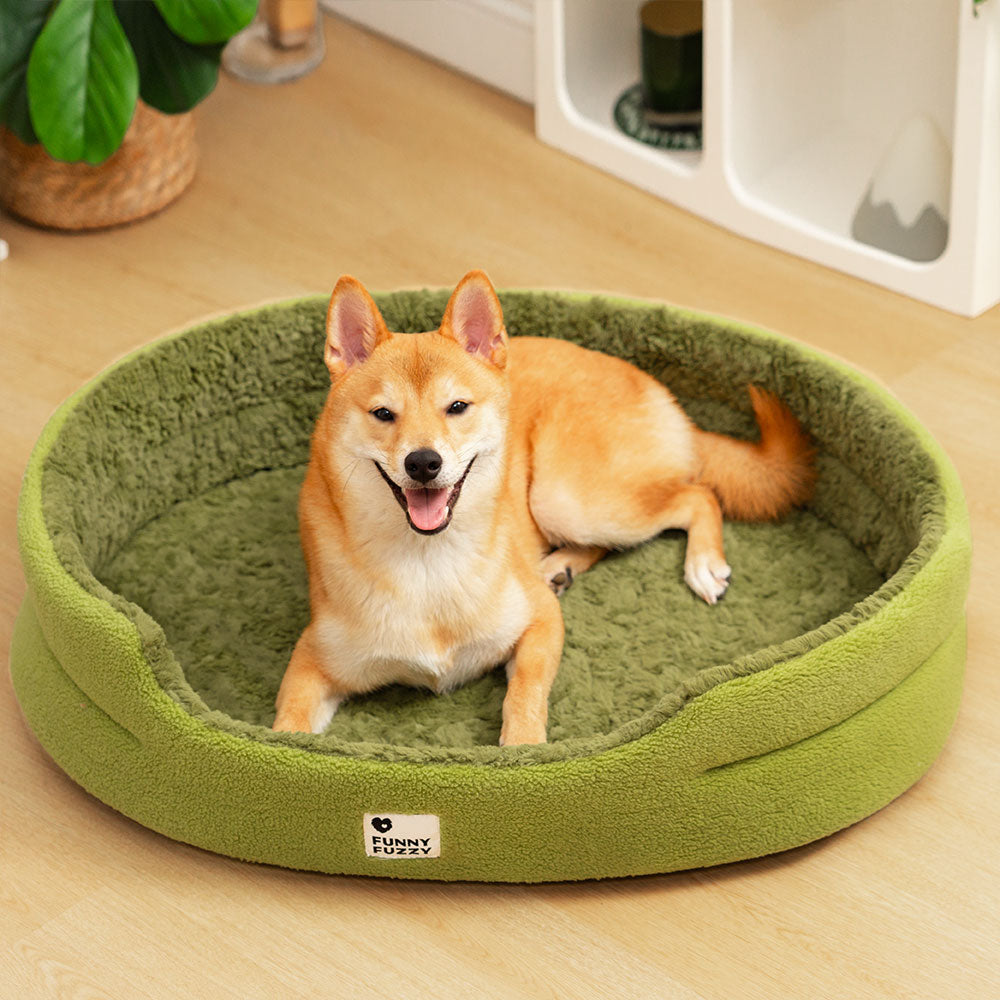 Fluffy Fleece Moss 2 in 1 Multifunction Comfort Dog Bed