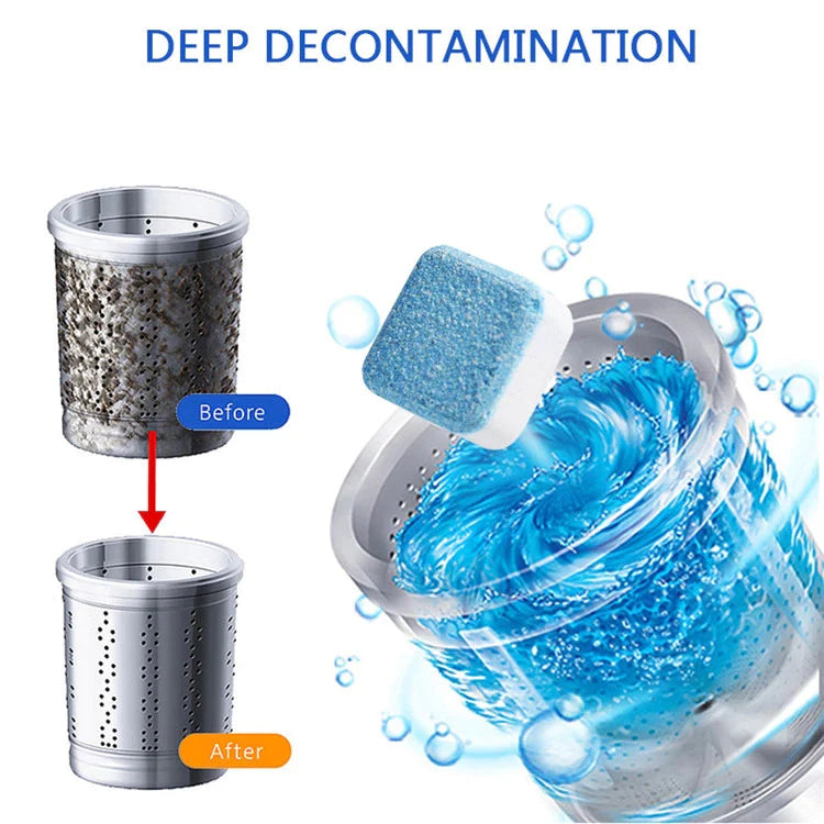 24/48 Pcs Washing Machine Cleaner Effervescent Tablet For Deep Cleaning Washing Deodorant