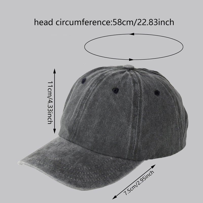 Unisex Casual Vintage Style Minimalist Solid Color Curved Eaves Baseball Cap