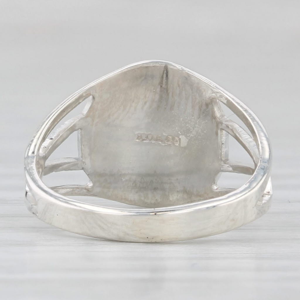 Girl Scouts Badge Signet Ring Sterling Silver Size 4