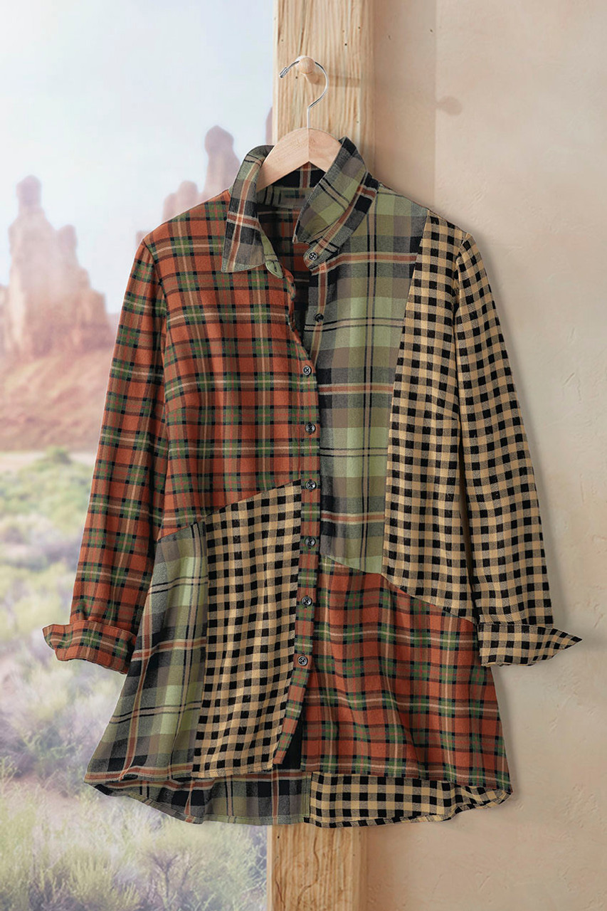 Mix and Matched Plaid Tunic