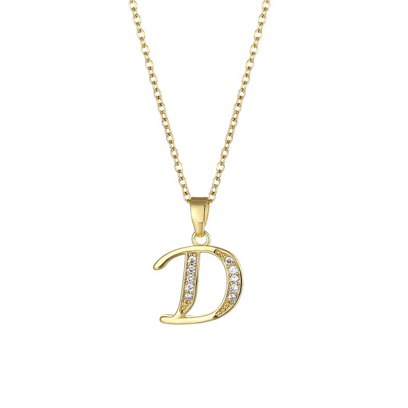 Minimalist Letter Text Number Stainless Steel Electroplating Necklaces