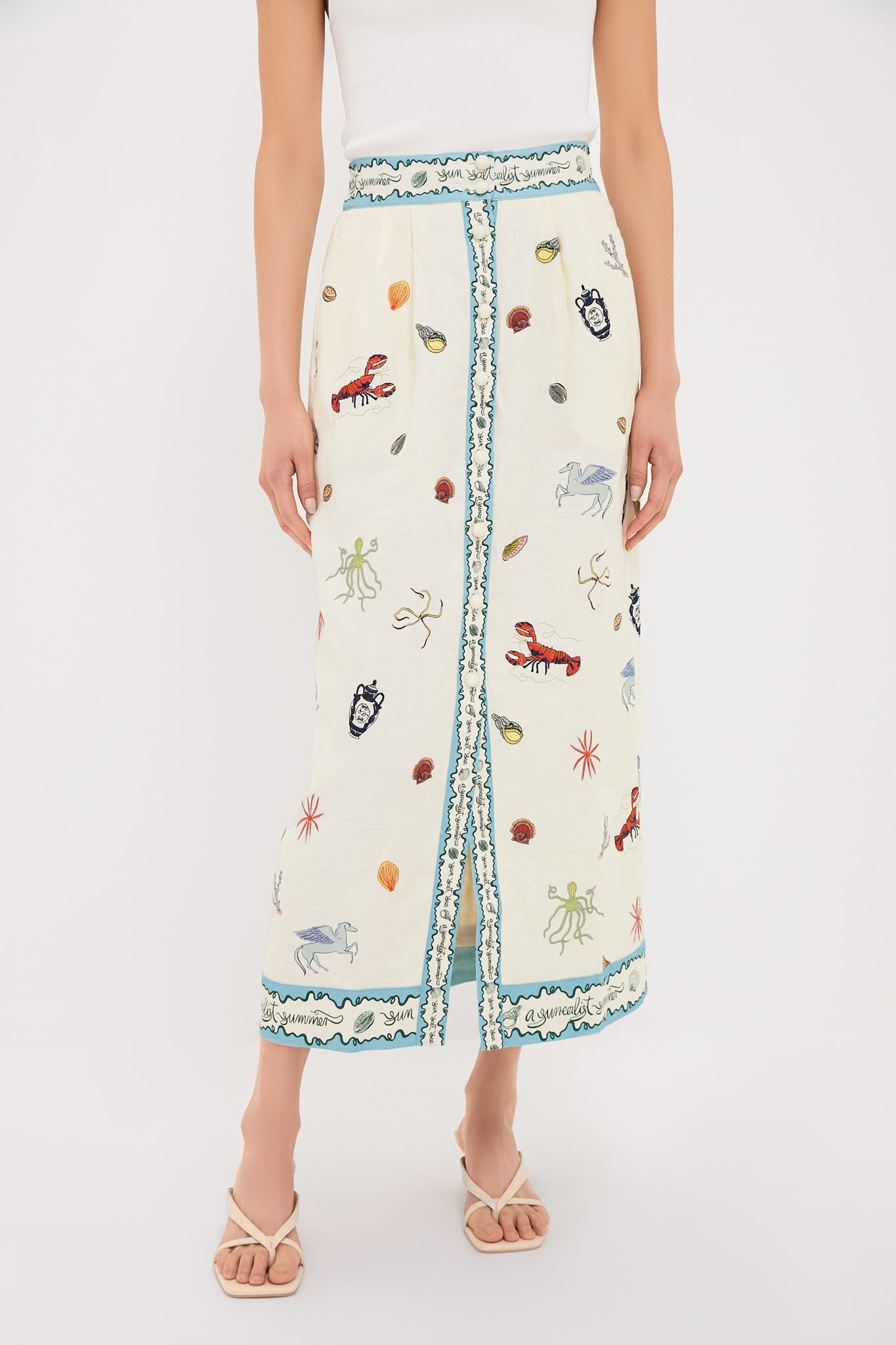Multi Sandy Embroidered Skirt