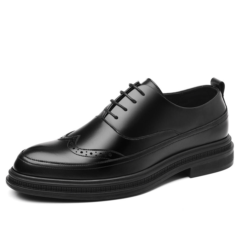 Men's Leather Carved British Style Casual Shoes