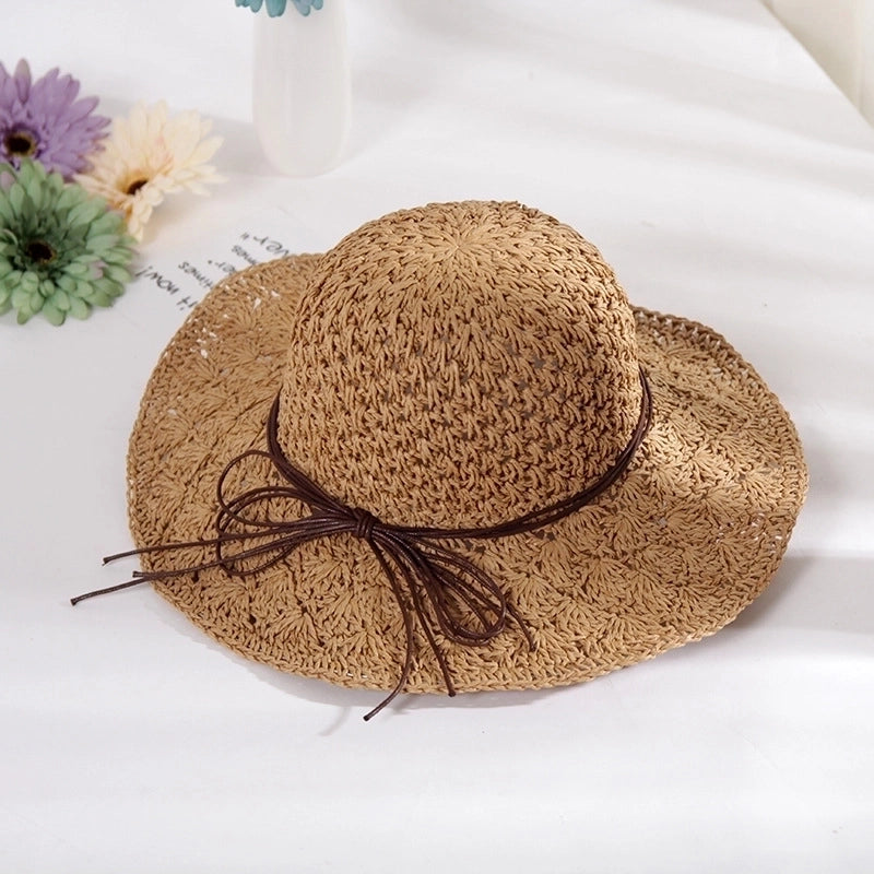 Women's Vacation Minimalist Bow Knot Big Eaves Sun Hat