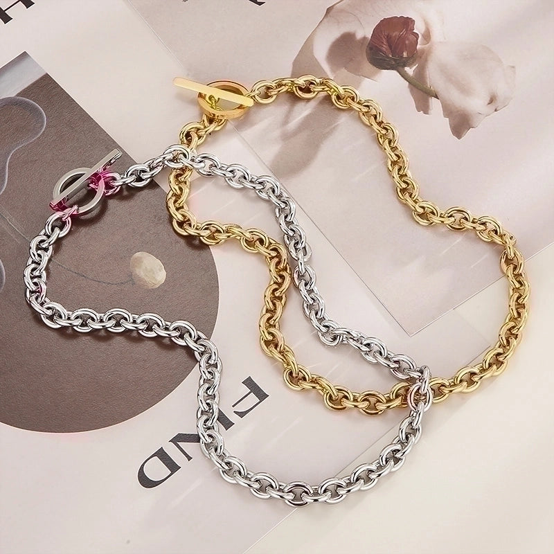 Fashion Geometric Titanium Steel 18K Gold Plated Plating Stainless Steel Jewelry Sets
