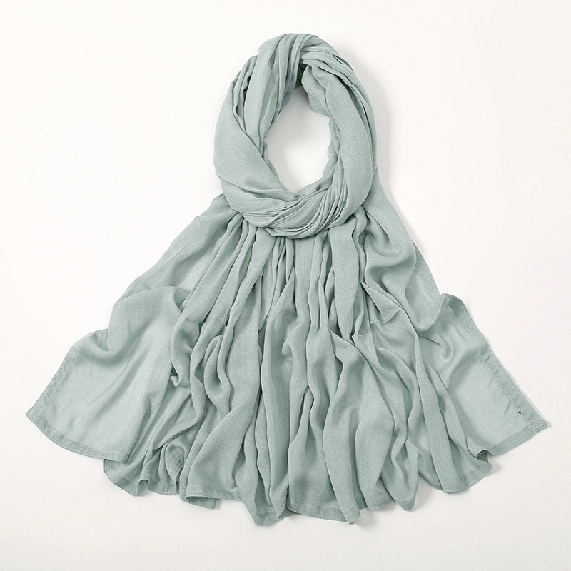Women's Elegant Minimalist Solid Color Rayon Kerchief