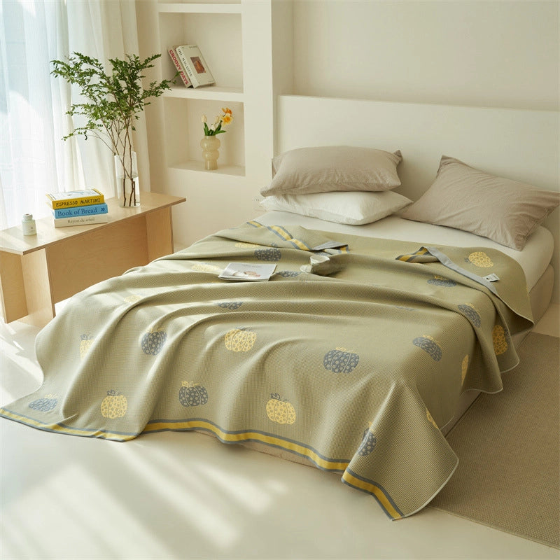 Class A Cotton Yarn-dyed Jacquard Thickened Eight-layer Gauze Towel Blanket Gauze Blanket Summer Cool Blanket