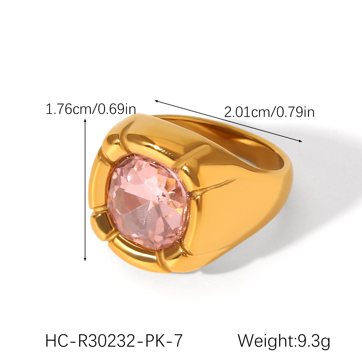 Stainless Steel Ring Inlaid Zircon Ring Female Hand Jewelry Titanium Steel Ring Niche