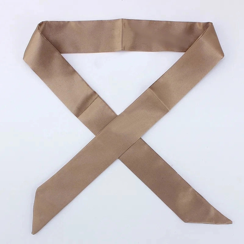 Women's Minimalist Solid Color Satin Silk Scarves