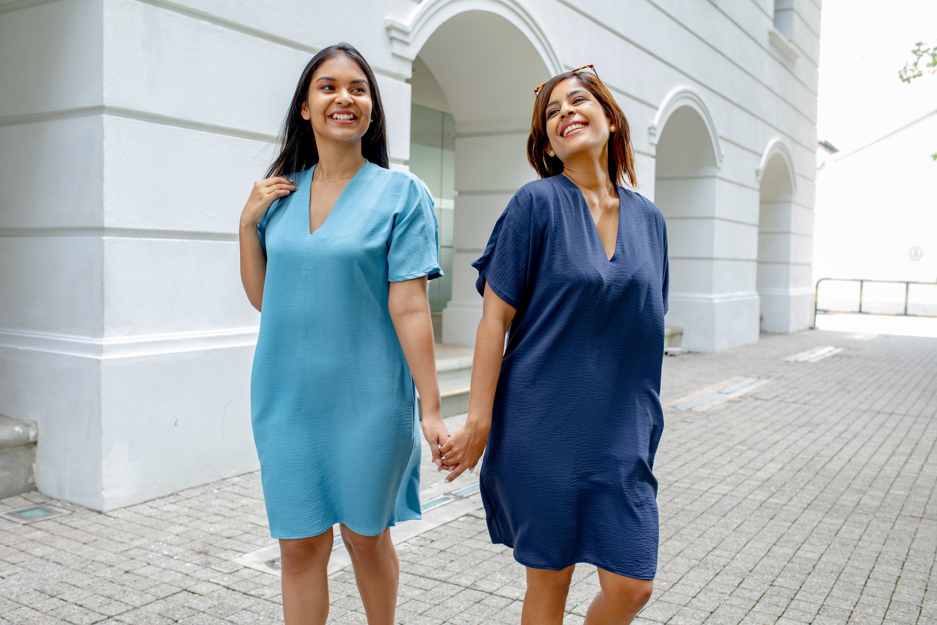 Skylar Shift Dress-Navy Blue