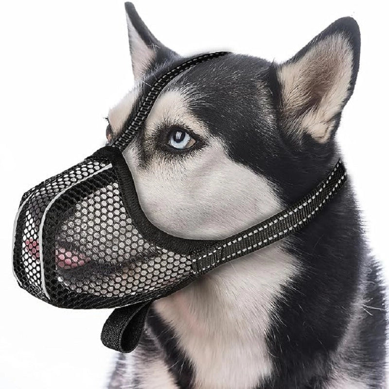 Anti-bite Dog Mouth Cover Mesh Cloth Breathable Anti-barking Anti-mess Eating Pet Mask Large And Small Dog Mouth Cover