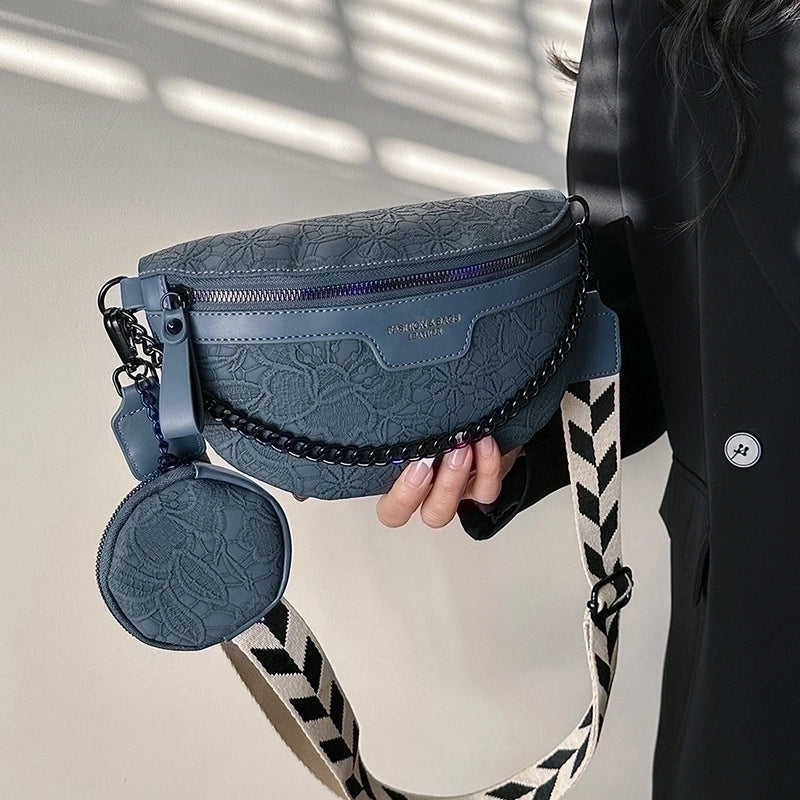 Women's Small Pu Leather Color Block Vintage Style Classic Style Dumpling Shape Zipper Cloud Shape Bag