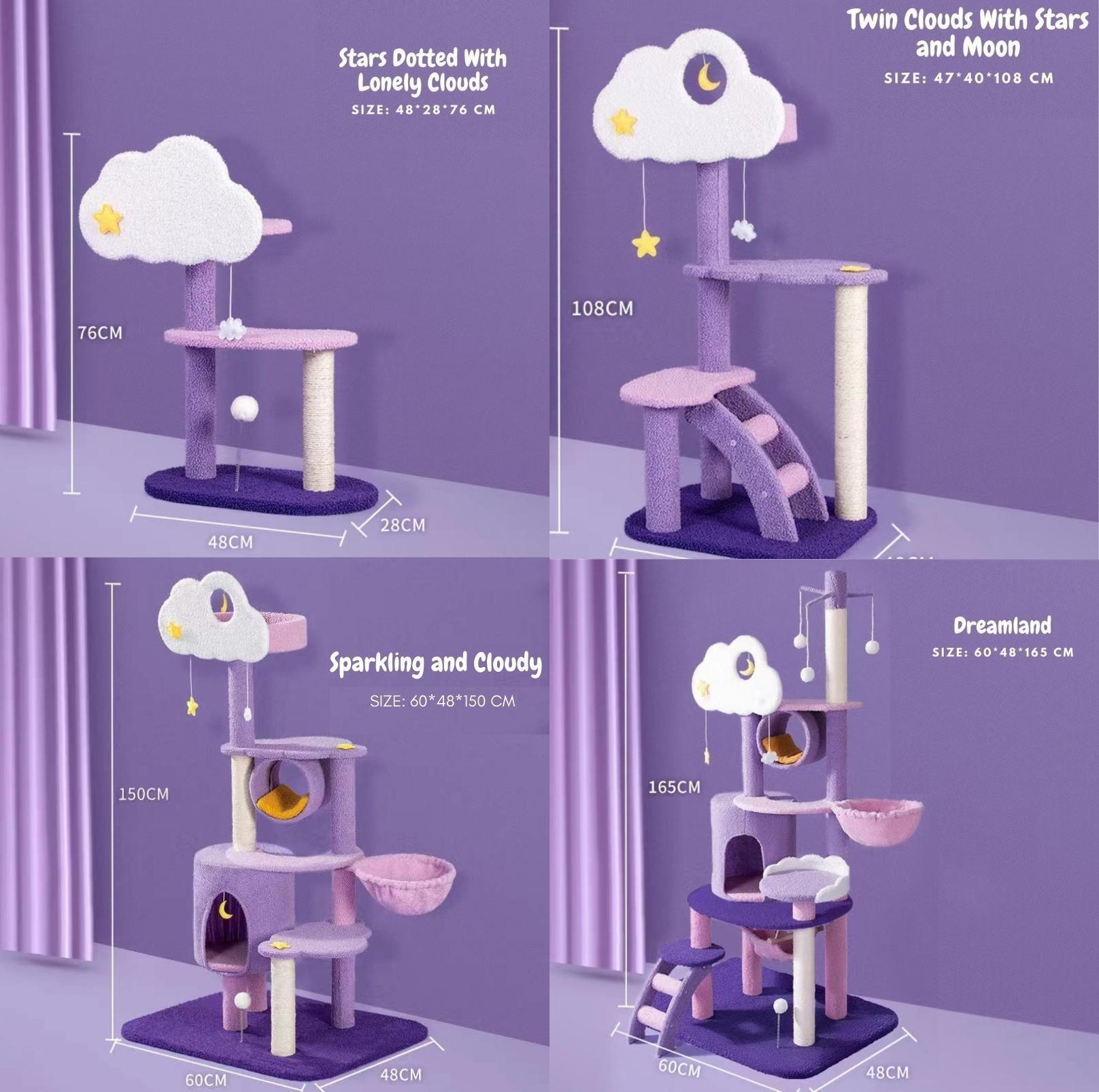 Fantasy Series Climbing Frame Cat Tree - Sparkling and cloudy