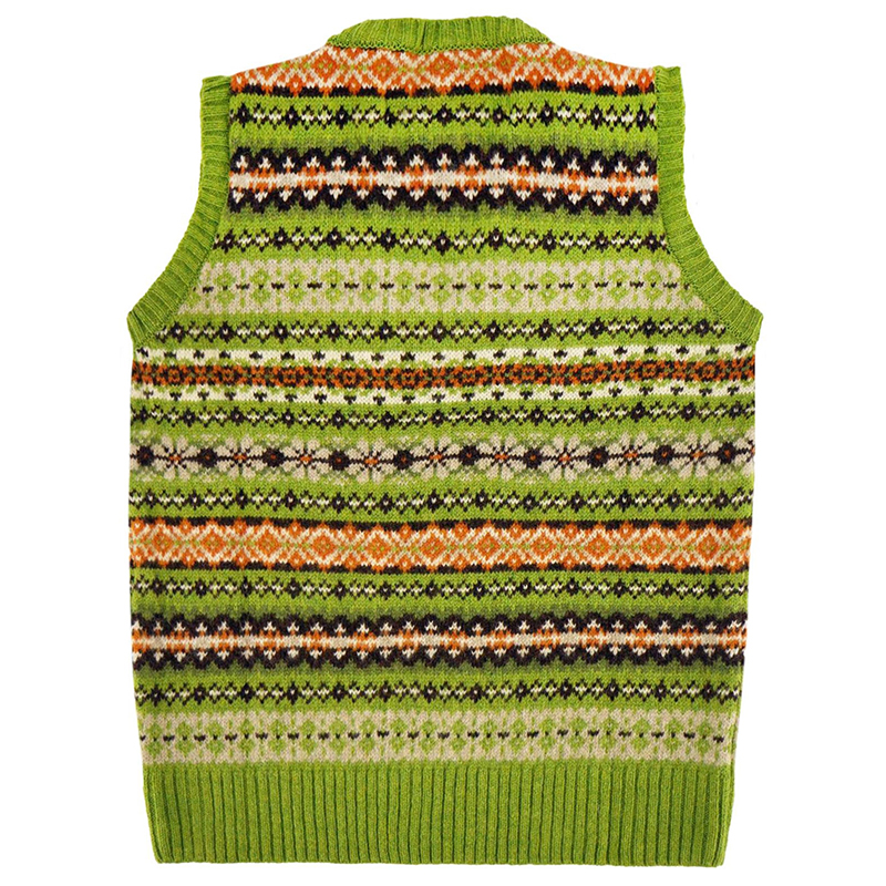 Vintage Geometric Southwest Print Vest Sweater