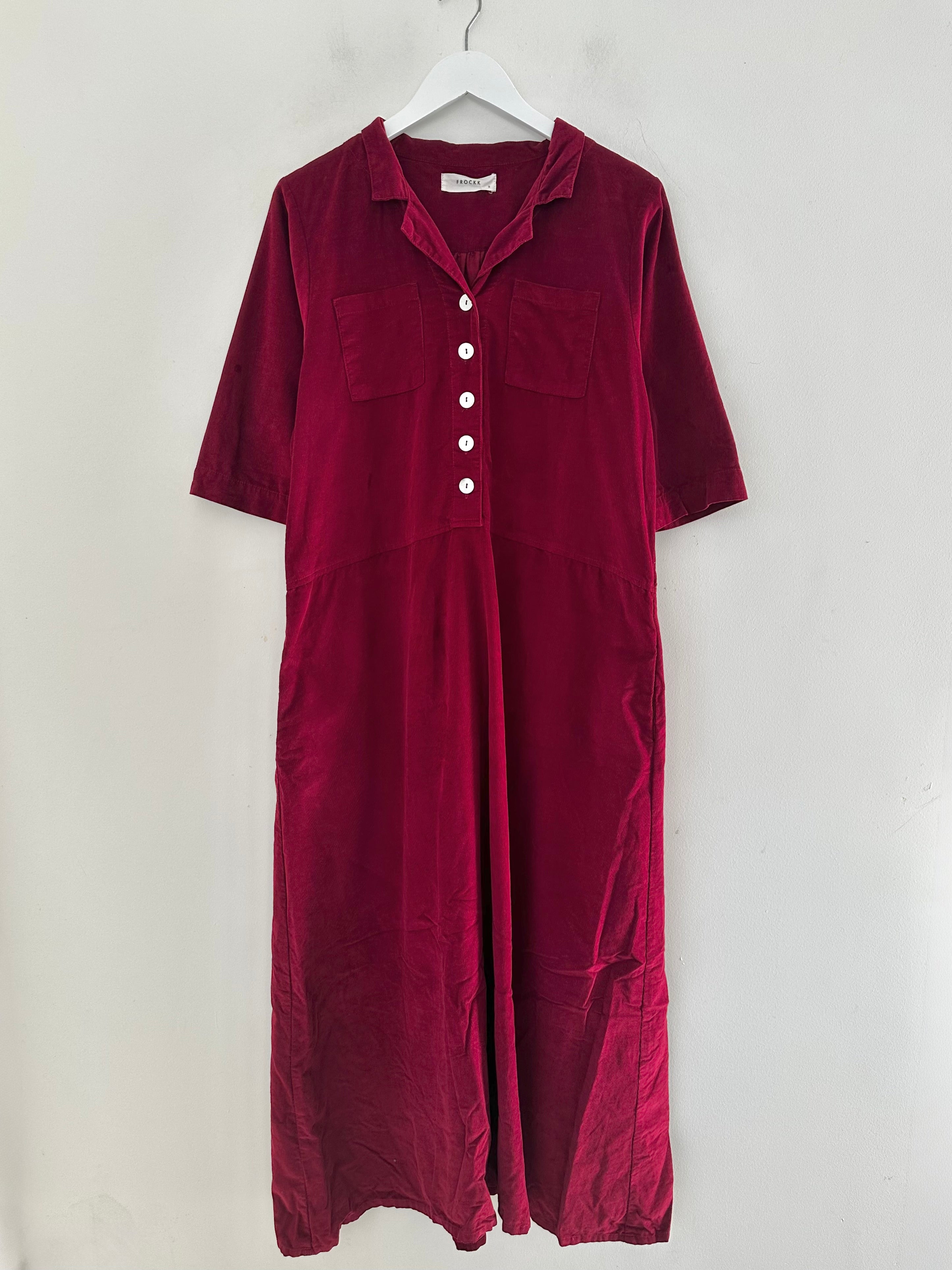 bridget dress - merlot cord