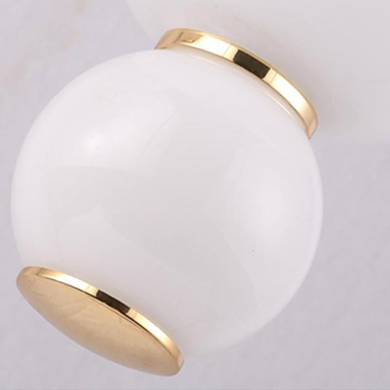 Iris A | Glass Sphere with Gold Details Pendant Light