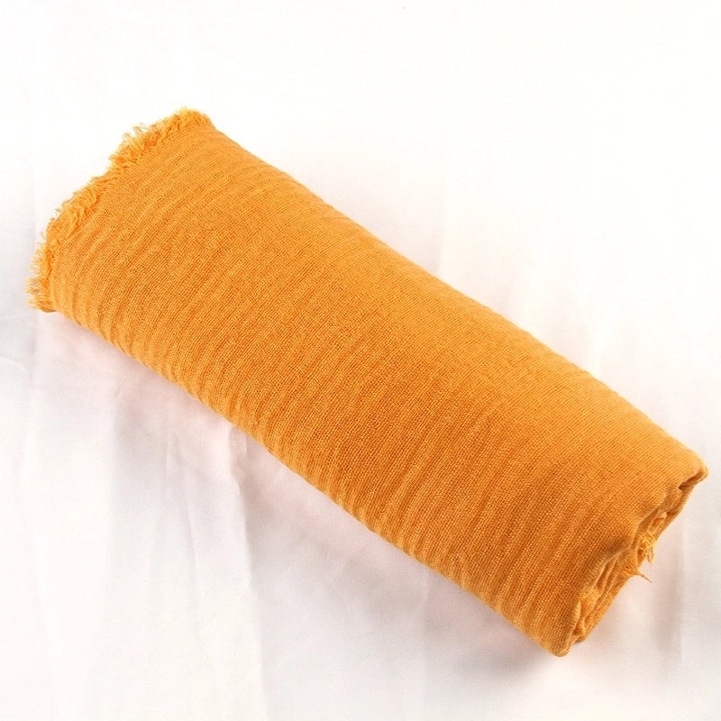 Women's Elegant Lady Minimalist Solid Color Cotton And Linen Scarf