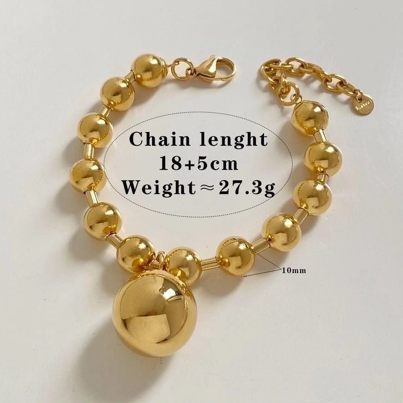 Vacation Modern Style Pentagram Round Heart Shape 304 Stainless Steel 16K Gold Plated White Gold Plated Gold Plated Plating Bracelets Necklace