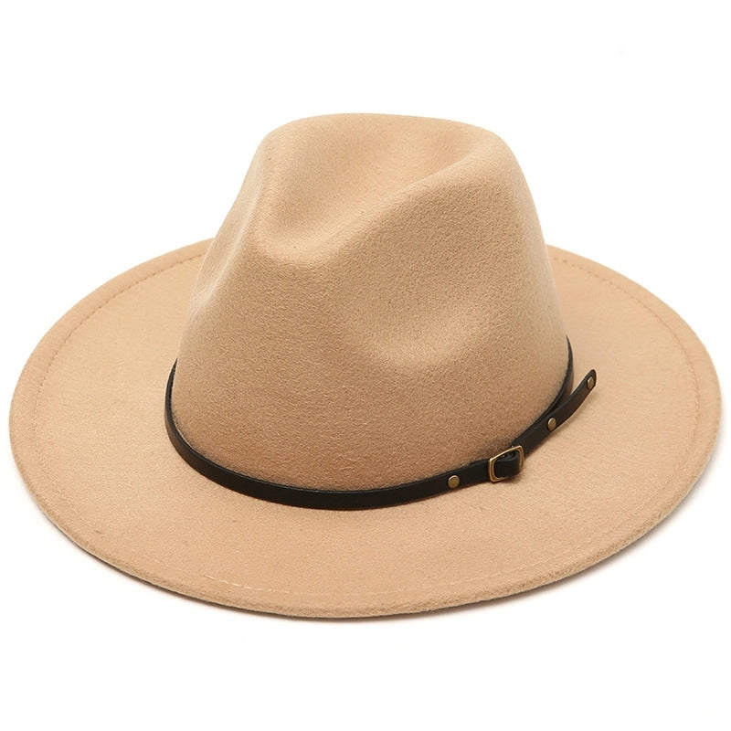 New Retro Women's Jazz Hat British Versatile Simple Woolen Hat Jazz Hat