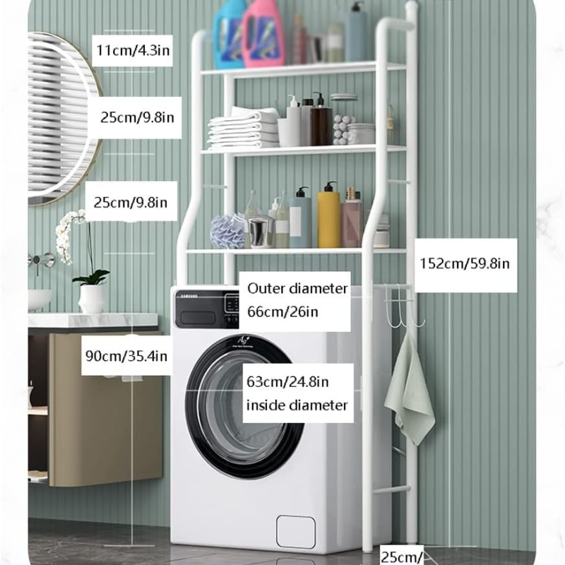 Washing Machine Rack . 3 Layer Metal Laundry Rack