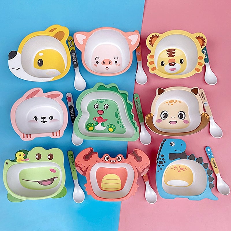Cute Animal Bamboo Fibre Tableware 1 Piece