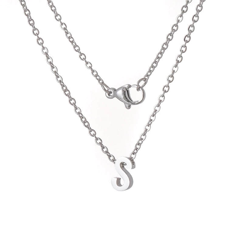 Titanium Steel Minimalist Plating Letter None Necklace