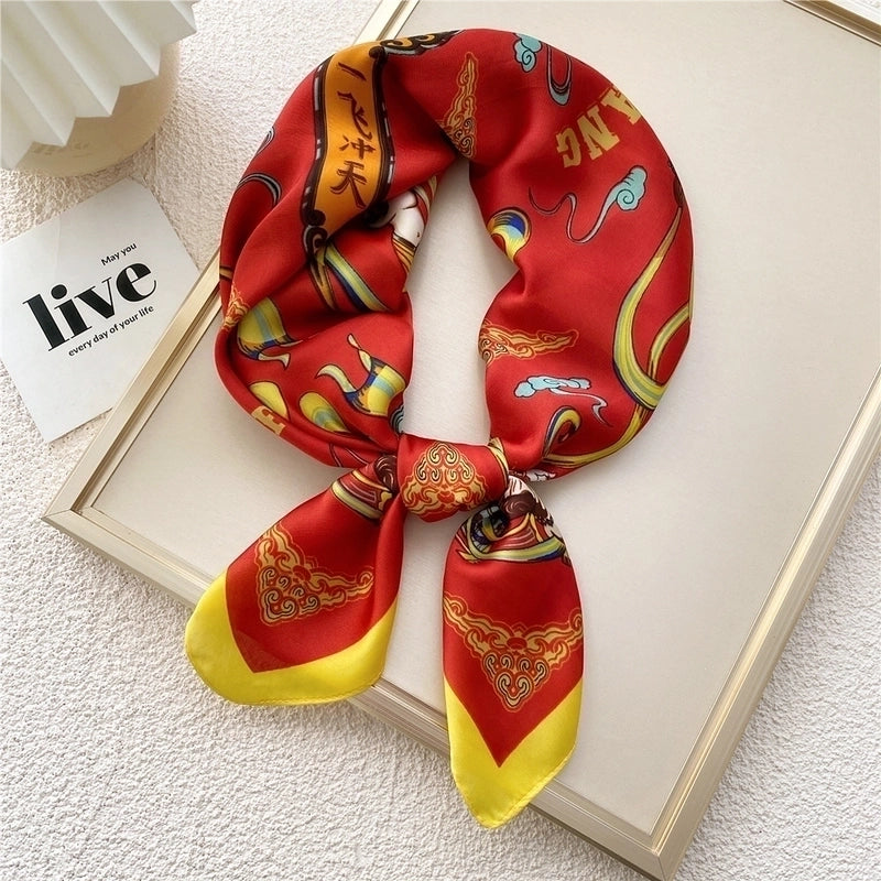 Unisex Sweet Silk Printing Silk Scarf